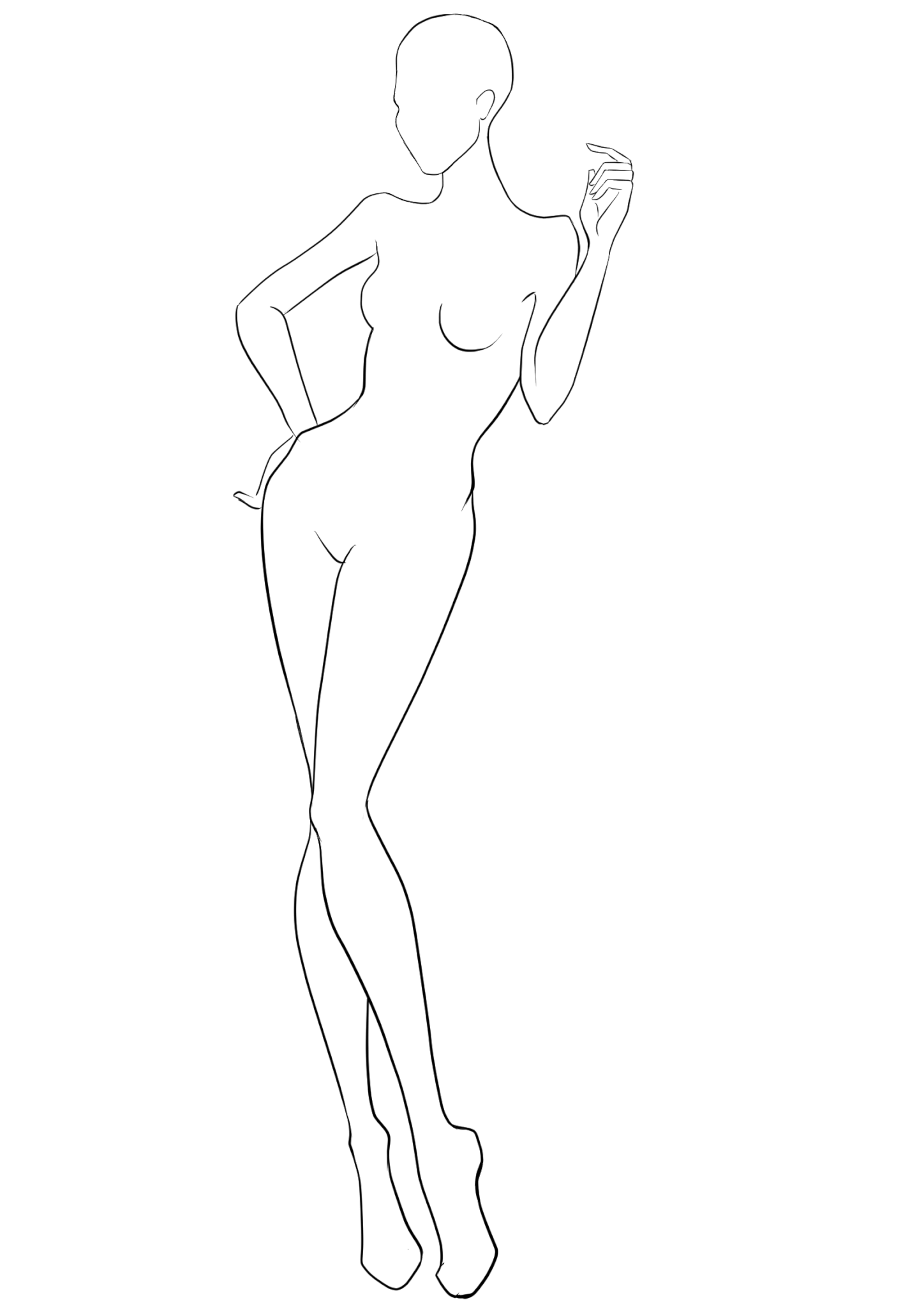 Fine Line Drawing of Female