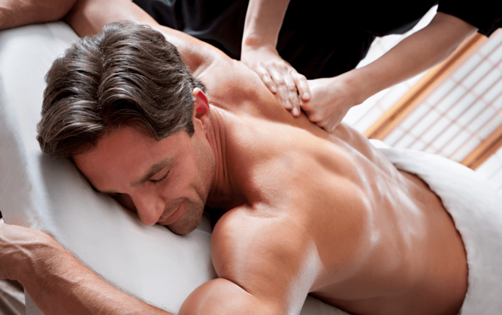 Man Receiving a Massage