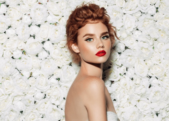 Woman Wearing Red Lipstick | Carbon Blush